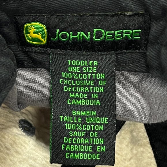 John Deere Here Comes The Big Guy Hat Cap Toddler 2-4 yrs Gray Yellow Stretch - Picture 5 of 6